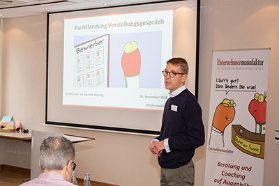 Jan Schmidt-Gehring: „Punktlandung Vorstellungsgespräch“ (Netzwerktreffen 2018)