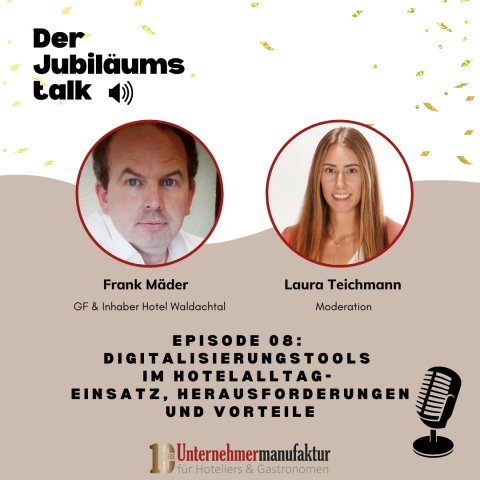 Jubiläumstalk mit Frank Mäder - Digitalisierungstools im Hotelalltag